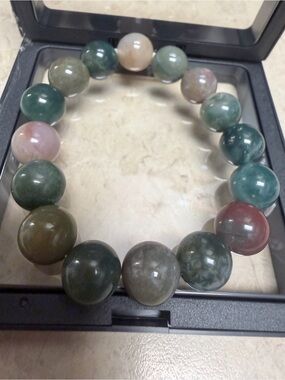 CHALCEDONY Natural Stone Bead Stretch Bracelet - Women Jewelry